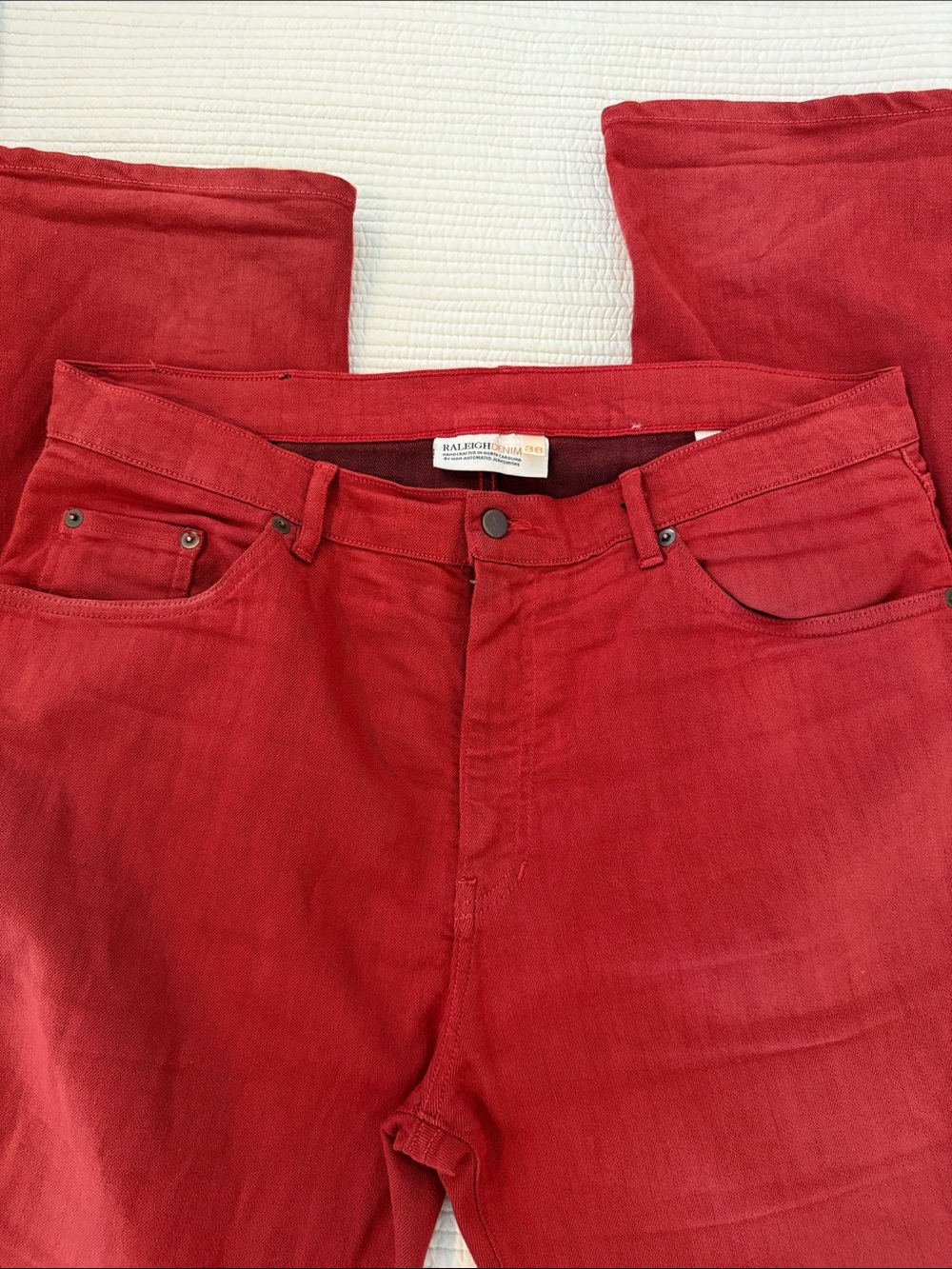 Raleigh Denim Red/Burgundy Men's Jeans